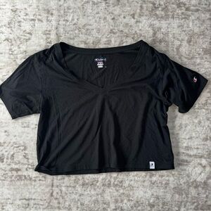 Champion Cropped Black Shirt Medium